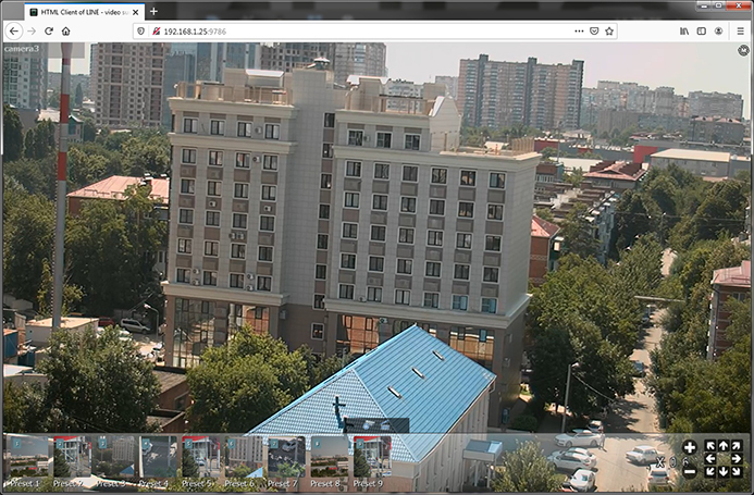 controlling PTZ cameras is available in the web server